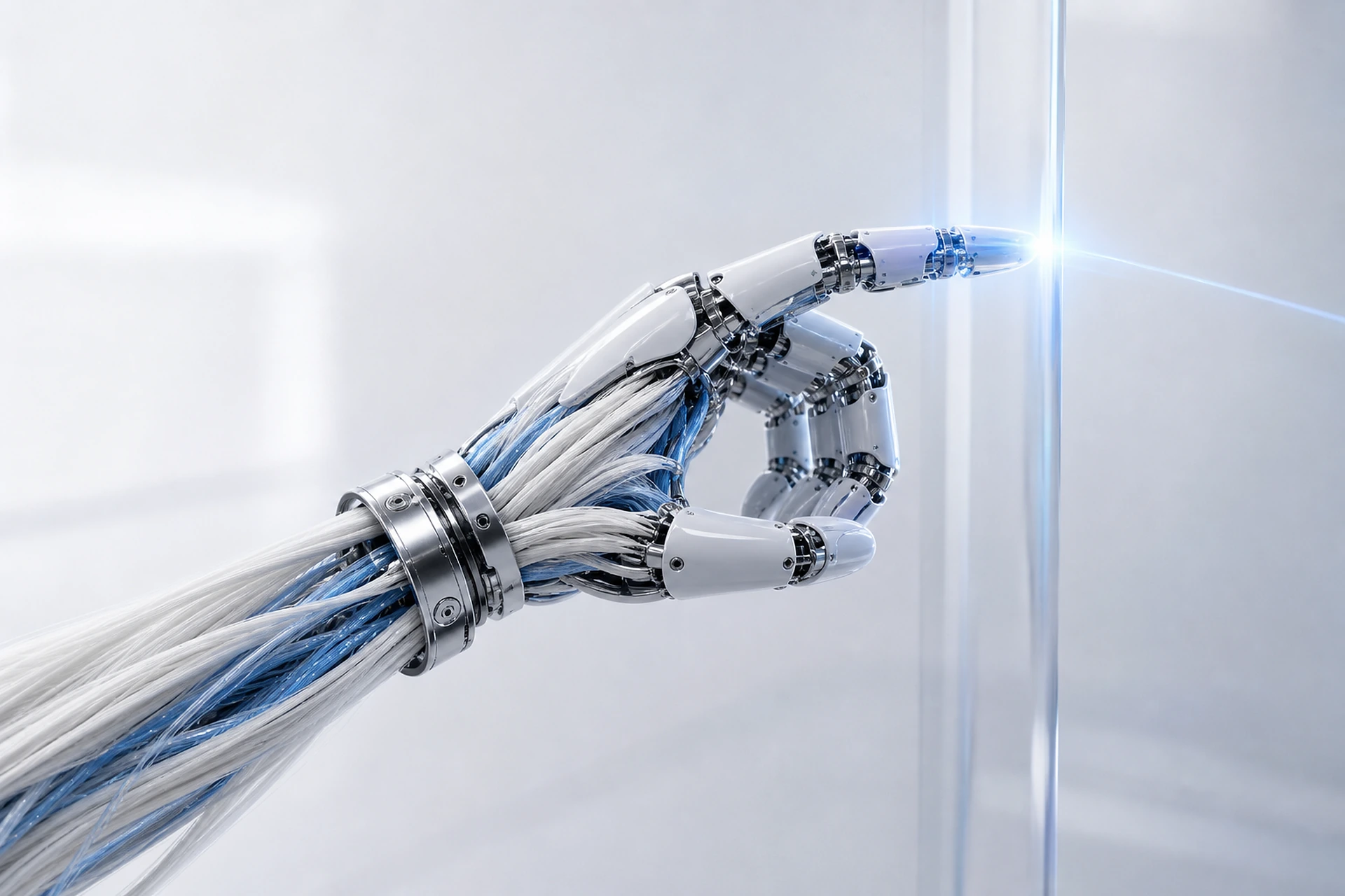 Prosthetic hand interacting with an assistive interface