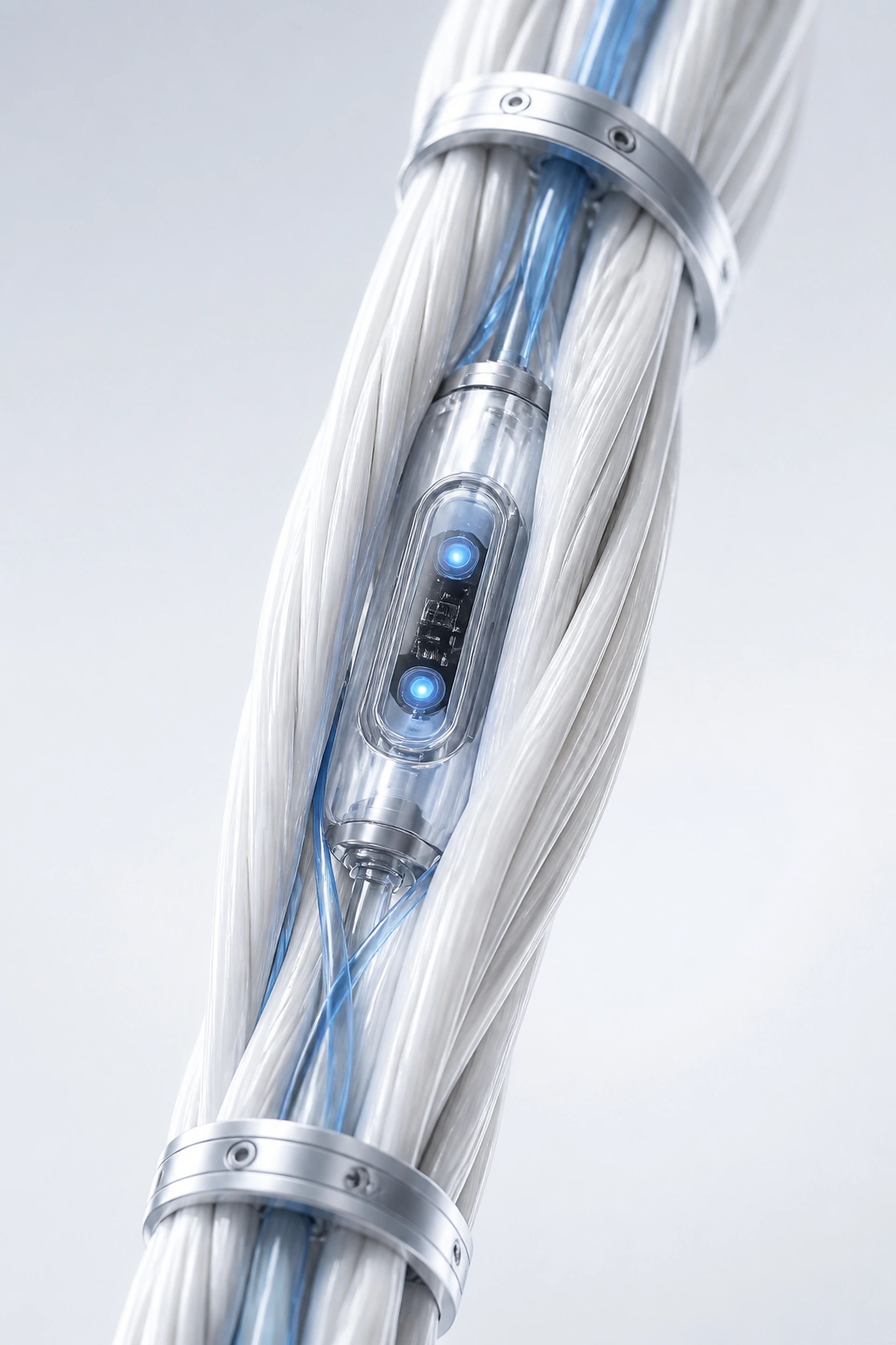 Embedded sensor within synthetic muscle fibers