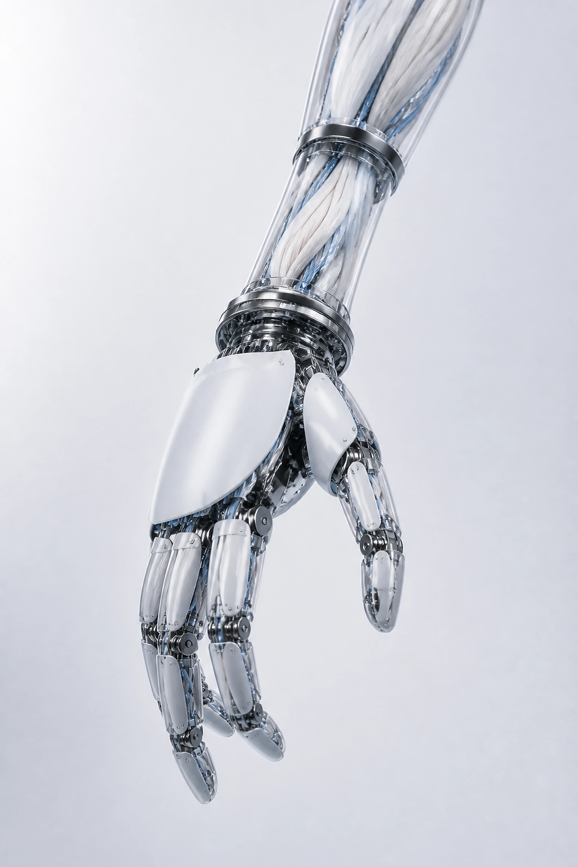 Robotic hand with soft artificial muscle actuation