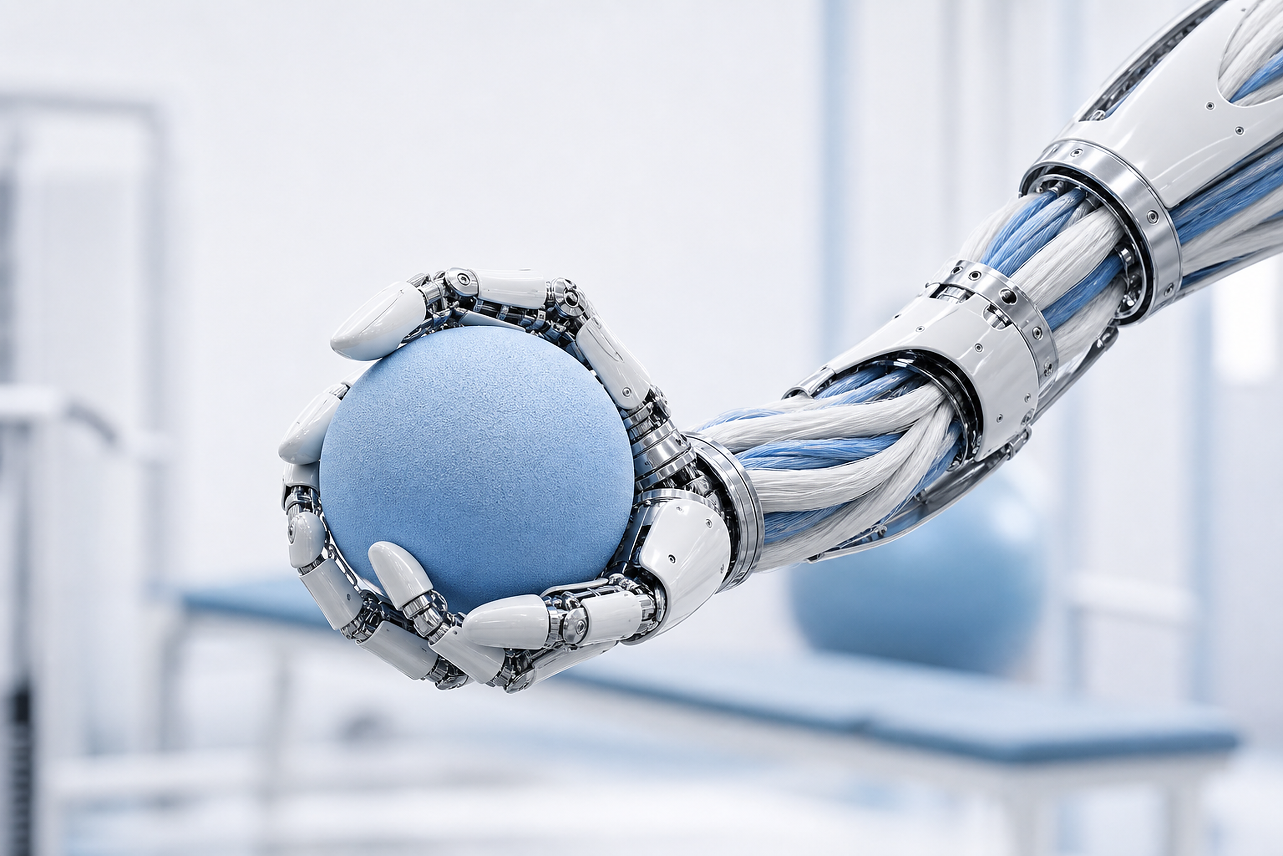 Prosthetic hand performing a rehabilitation exercise