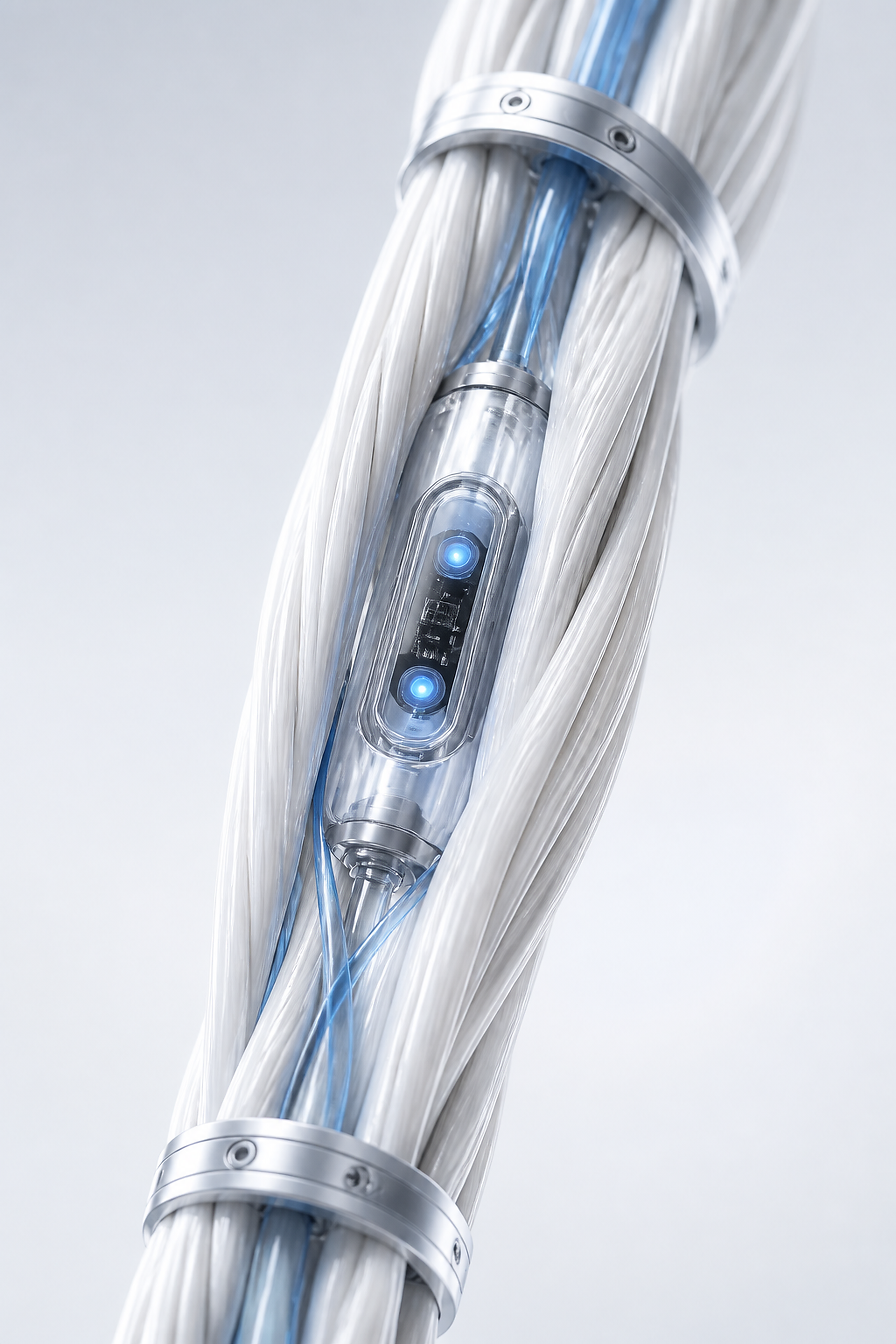 Embedded sensor within synthetic muscle fibers
