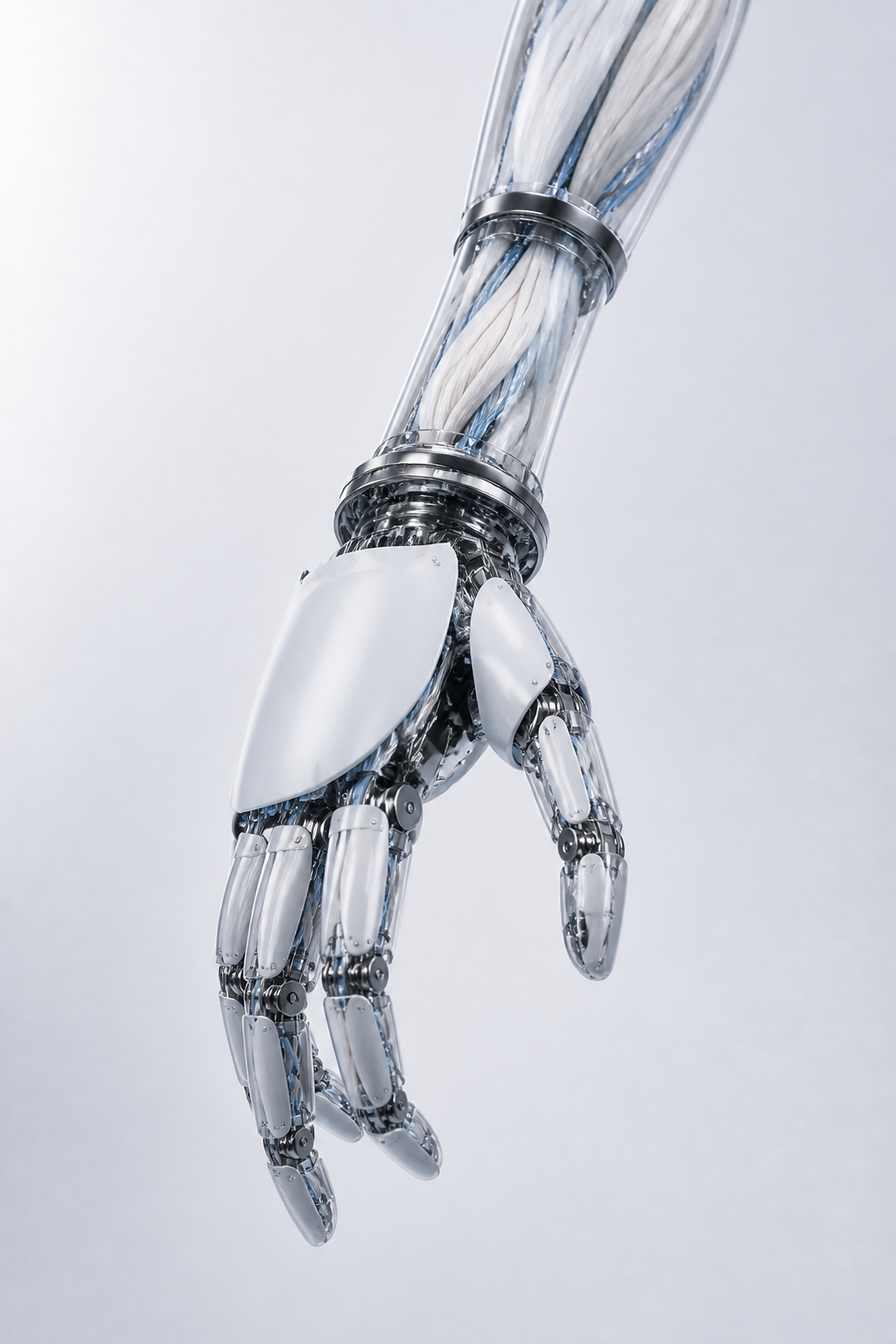 Robotic hand with soft artificial muscle actuation
